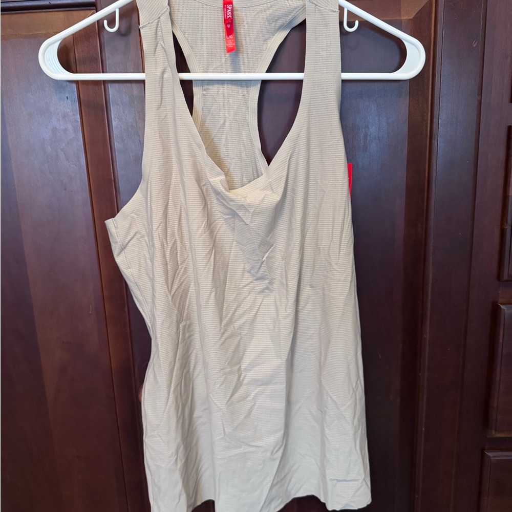SPANX Cream Lightweight Smoothing Tank Top